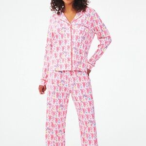 Roller Rabbit Be My Monkey Long Sleeve Polo Pajamas